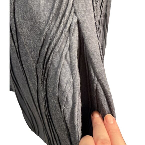 Unique Textured Tank Tunic Shirt Pockets Sz M Gray Blue Lagenlook Cosplay Unique - Picture 2 of 9